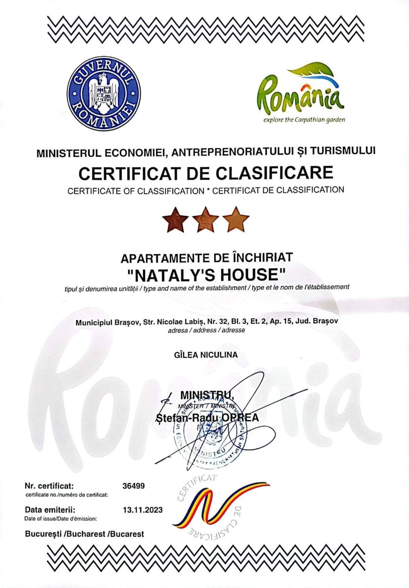 Appartement Nataly'S House à Braşov Extérieur photo